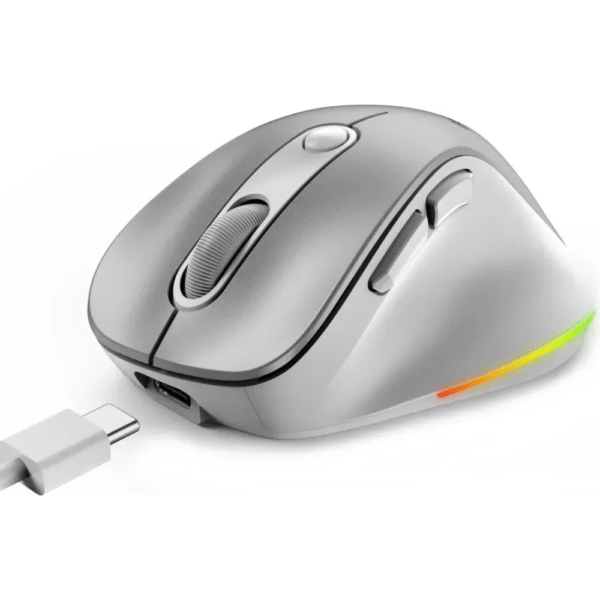 mouse mini silencioso genius ergo 9000s pro color gris rgb