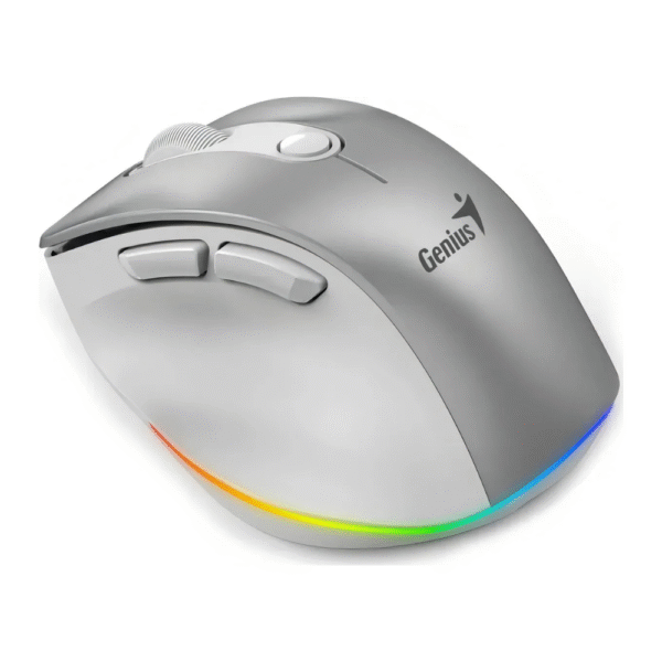 mouse mini silencioso genius ergo 9000s pro color gris rgb