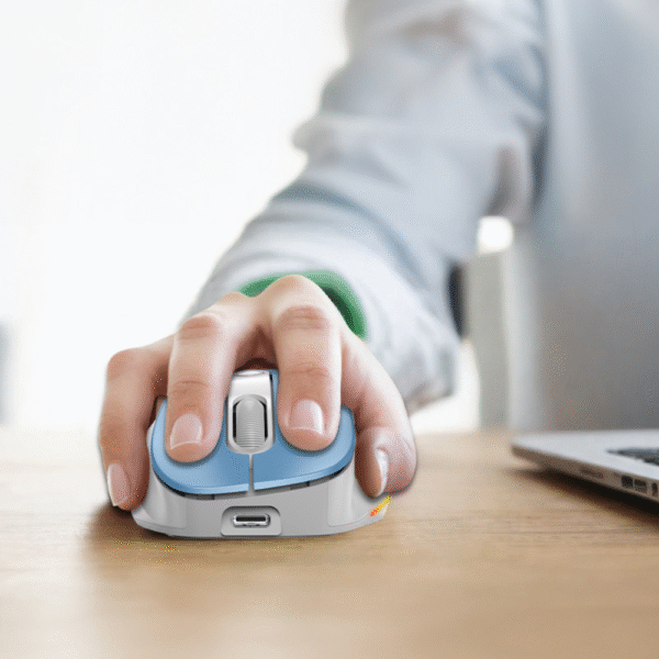 mouse mini silencioso genius ergo 9000s pro color gris rgb