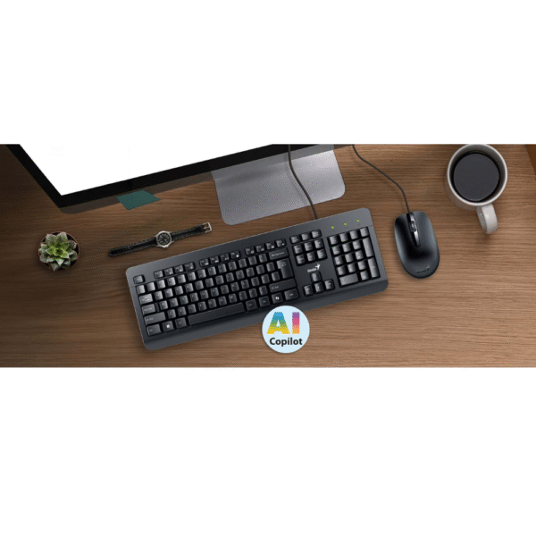 kit de teclado y mouse genius km 160 color negro